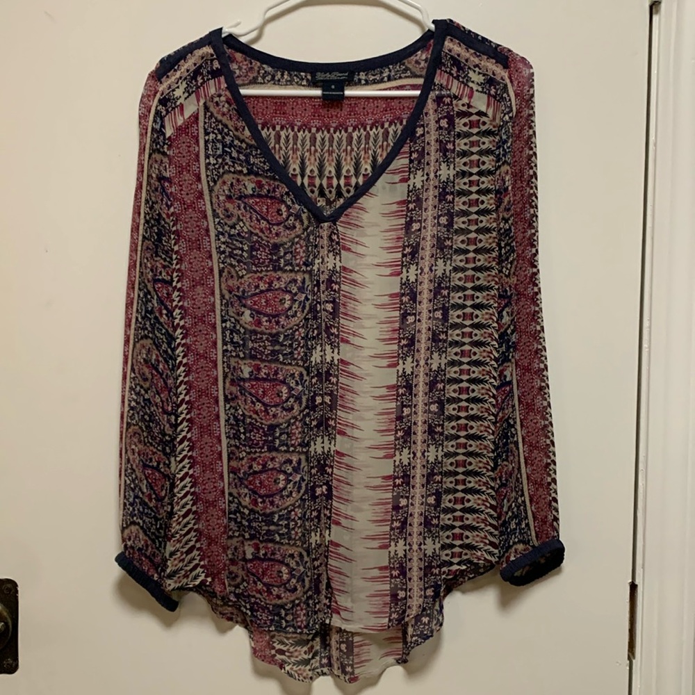 Lucky brand sheer blouse women’s S